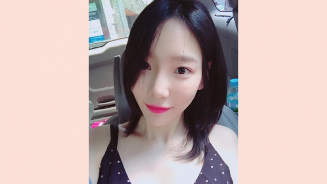 SNSD Taeyeon Appears With Her Black Hair.